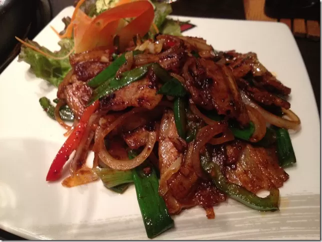 double cooked pork at pan asian